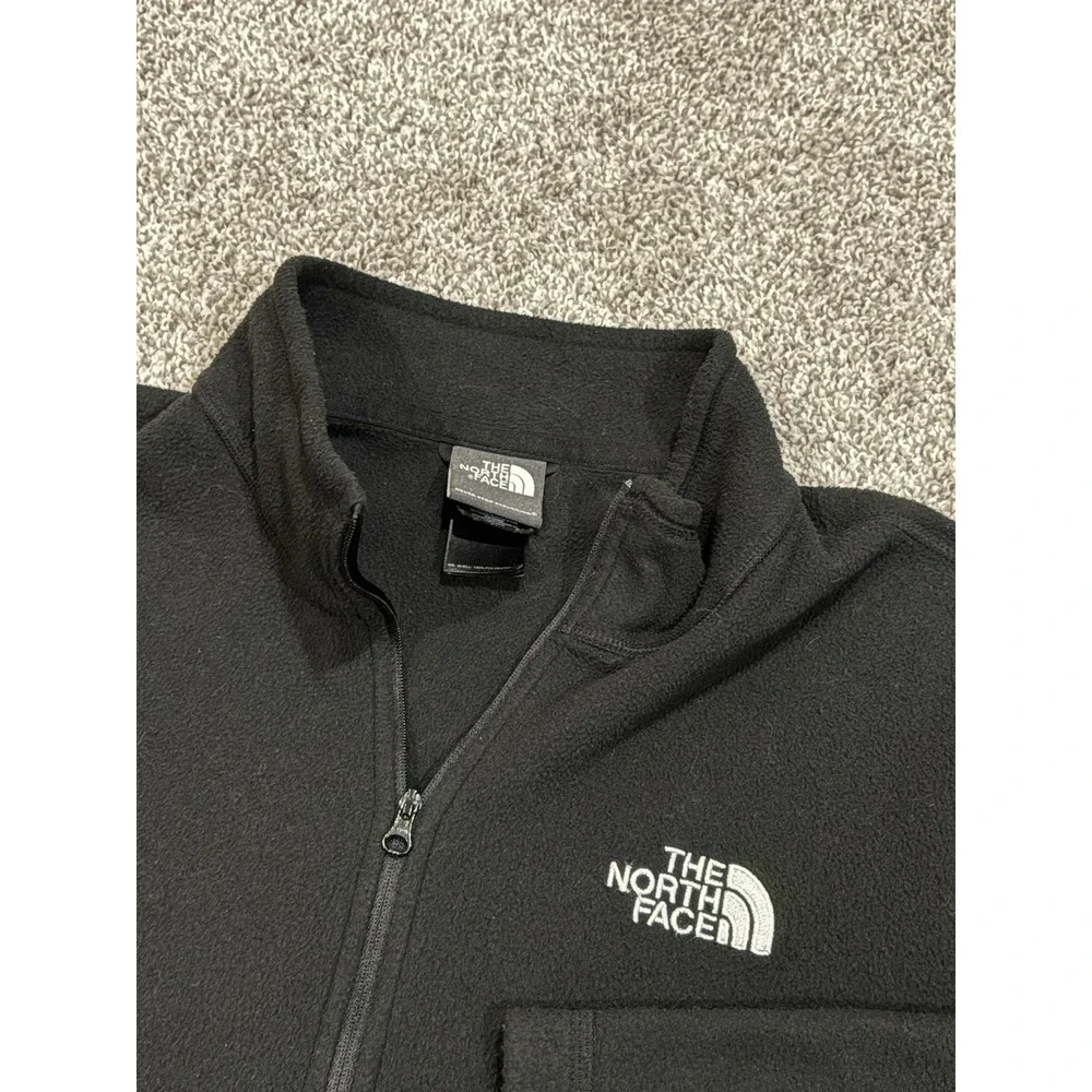 The North Face Jacket Mens XL Long Sleeve Black Quarter Zip Fleece Pullover